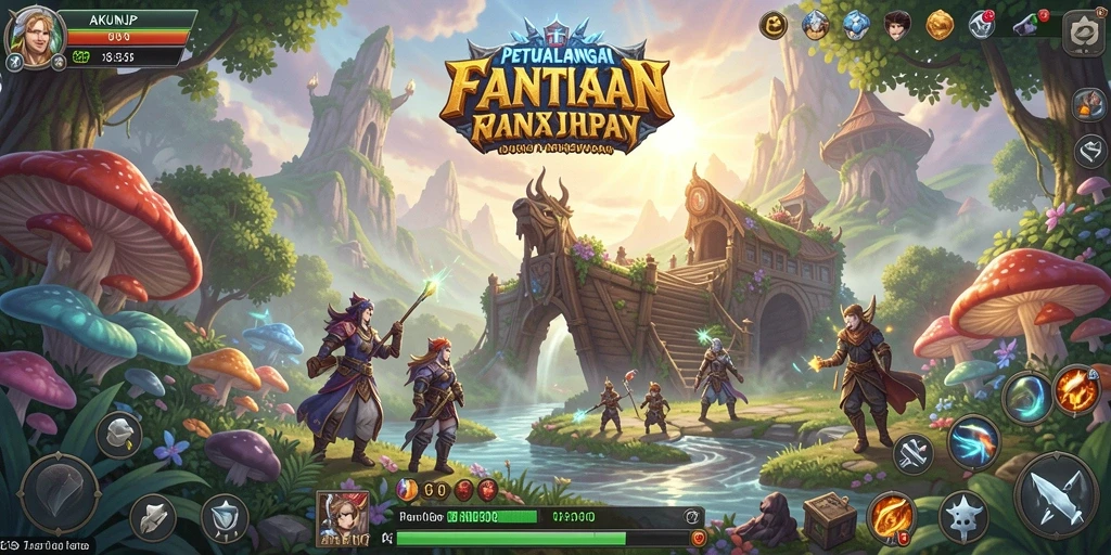Tangkapan layar gameplay AKUNJP menampilkan aksi pertempuran yang mendebarkan.