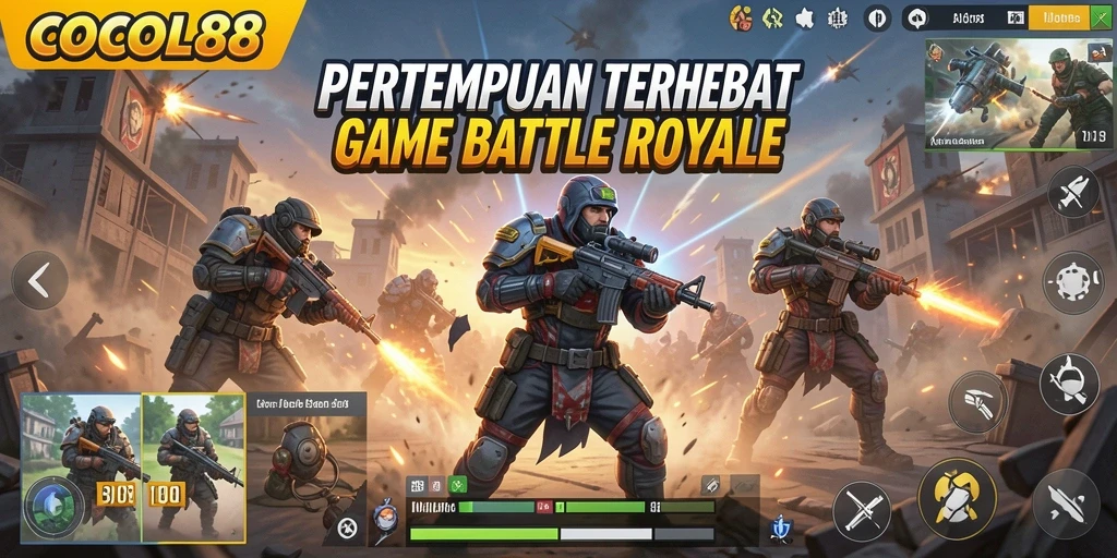 Screenshot COCOL88 menampilkan aksi sengit dalam pertempuran Battle Royale.