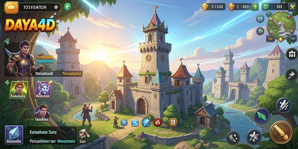Tampilan gameplay seru dari DAYA4D Tower Defense.