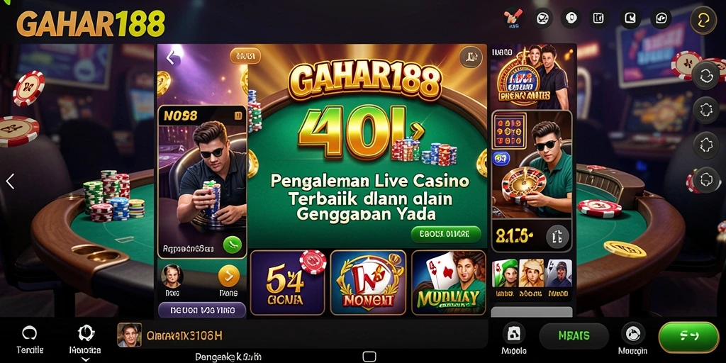 Screenshot gameplay GAHAR188 yang mendebarkan dalam Live Casino.