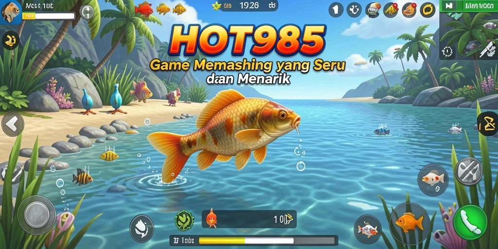 Gameplay seru HOT985 dengan pengalaman memancing yang mendebarkan.