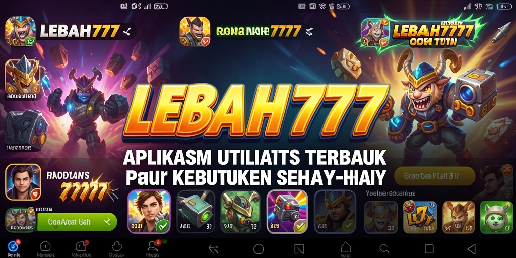 Tampilan utama LEBAH777 dengan berbagai fitur utilitas.