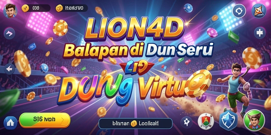 Tampilan gameplay LION4D yang mendebarkan di trek balapan.