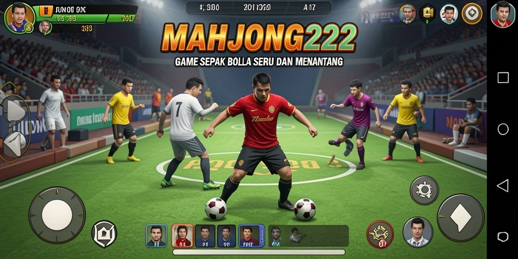 Gameplay seru dalam MAHJONG222 dengan aksi sepak bola yang penuh strategi.