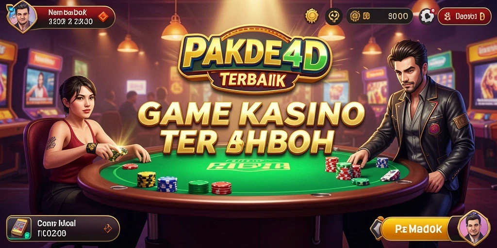 Tampilan utama PAKDE4D dengan gameplay kasino yang menarik.