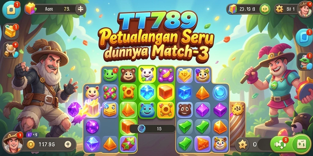 Screenshot gameplay TT789 menunjukkan aksi mencocokkan objek yang seru.